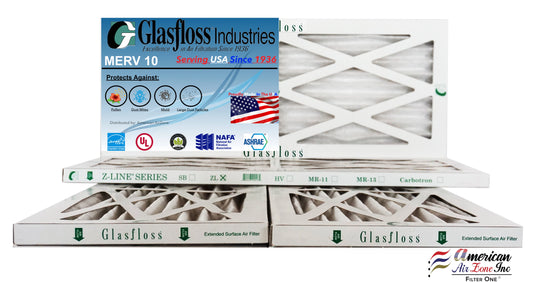 10 -Qty:4 - USA x - Filter inch) Glasfloss Made 7.5 in - 19.5x7/8 8x20x1 Furnace MERV Size: Air (Actual