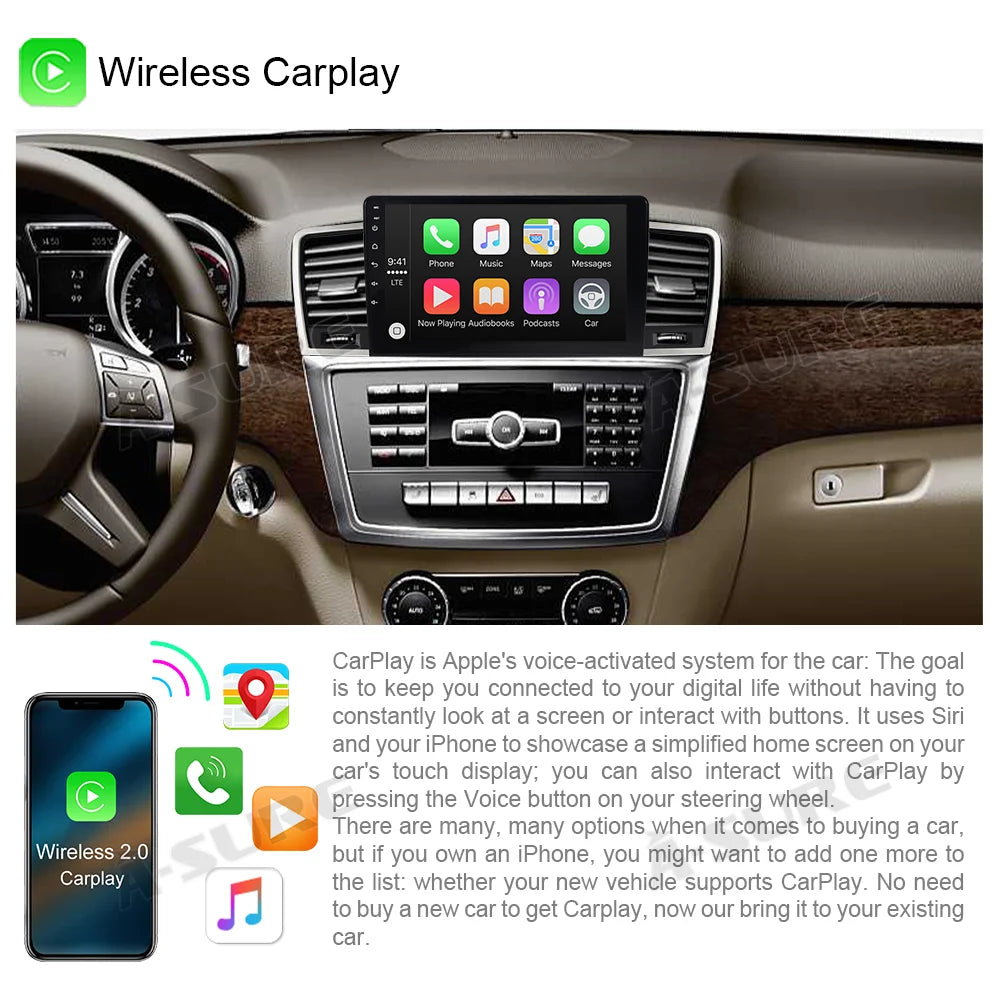 Radio Mercedes-Benz 12 GLE Navi Car 2012-2015 Android ML For 2+32GB WiFi X166 GL Stereo GPS W166