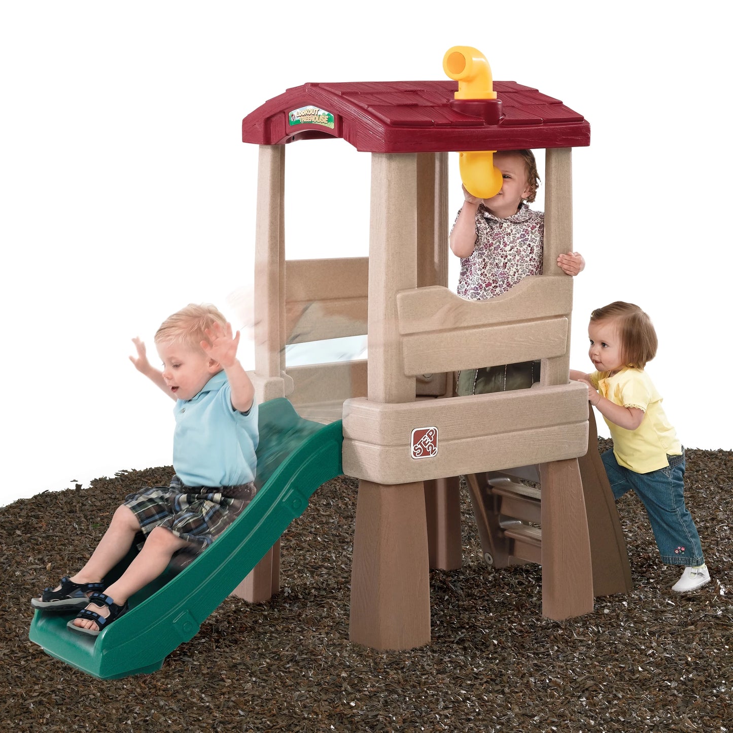 Treehouse with Climber Slide Naturally Toddler Step2 Playful Lookout