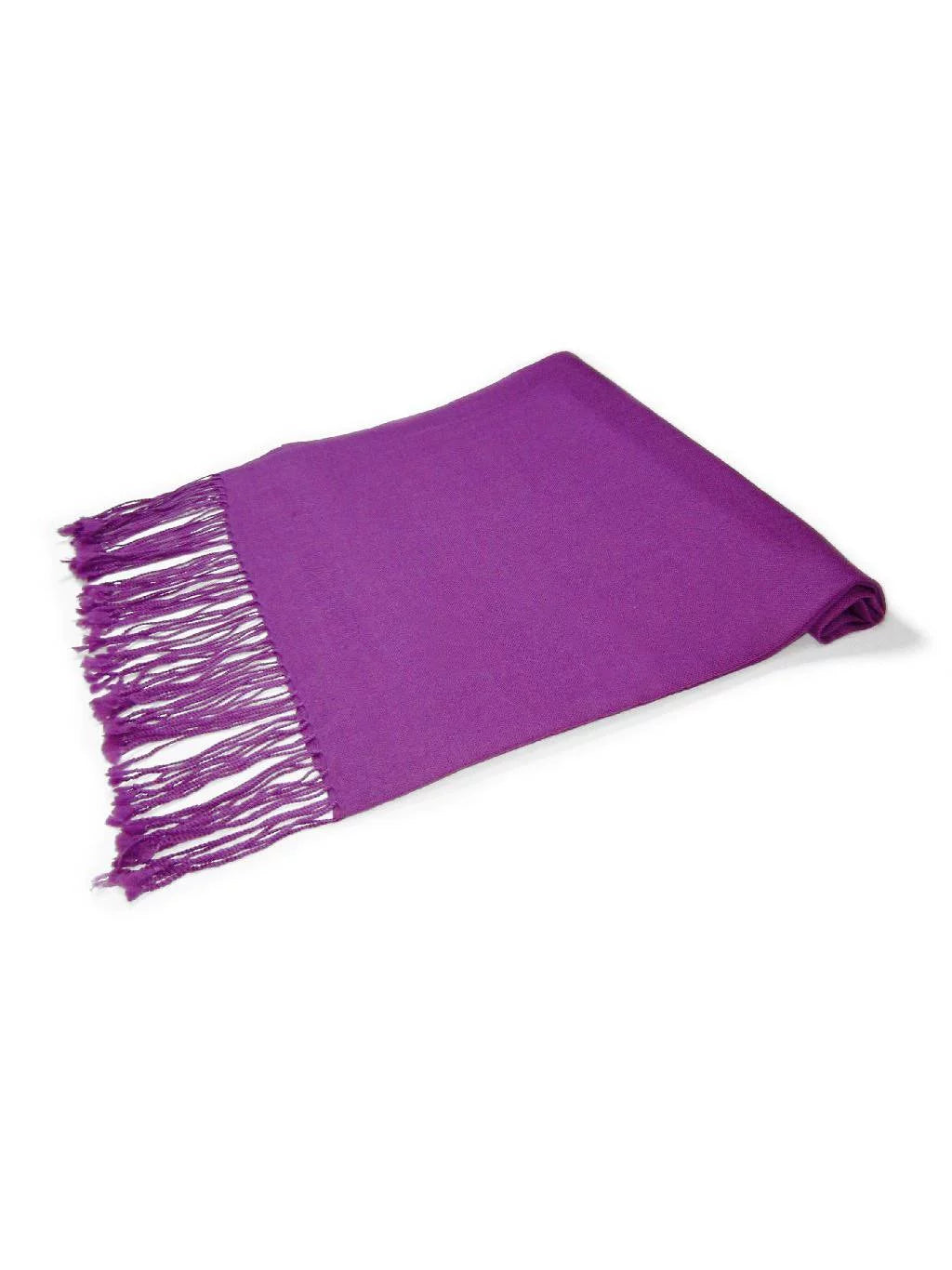 Solid 100% Pashmina Wrap Wool Scarf INDIGO PURPLE Biagio Color Shawl Womens