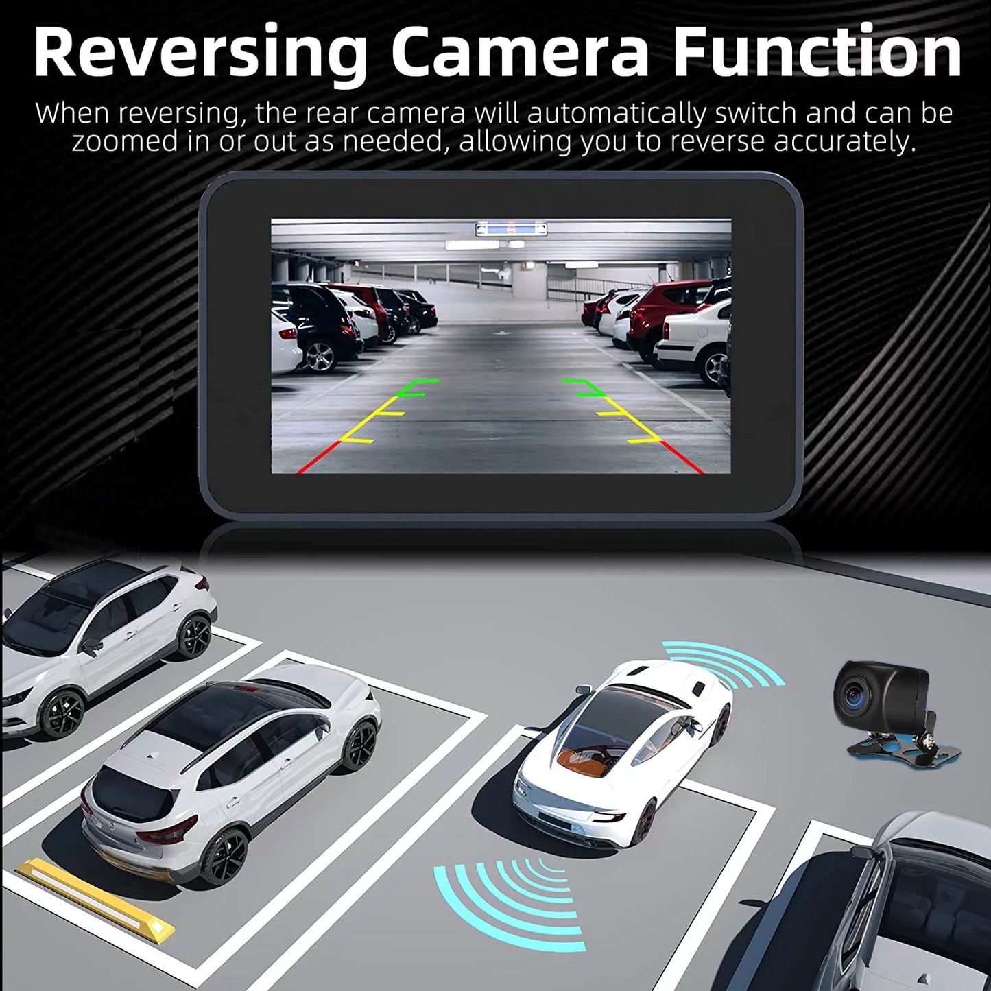 Dual SD Vision, 2 Wide Card, SD Rear Included Loop 64GB Parking Cars, with Cam Inch WIFI, Mode, Night Dash Card 4K Angle, Dash GPS and Dash Cam Camera with Front Recording, for