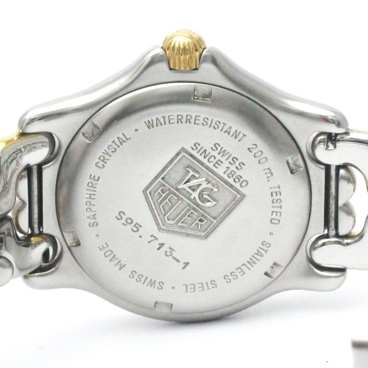 200M Plated TAG Mid Polished Gold Size HEUER Pre-Owned Steel Sel (Good) S95.713 BF568511 Watch