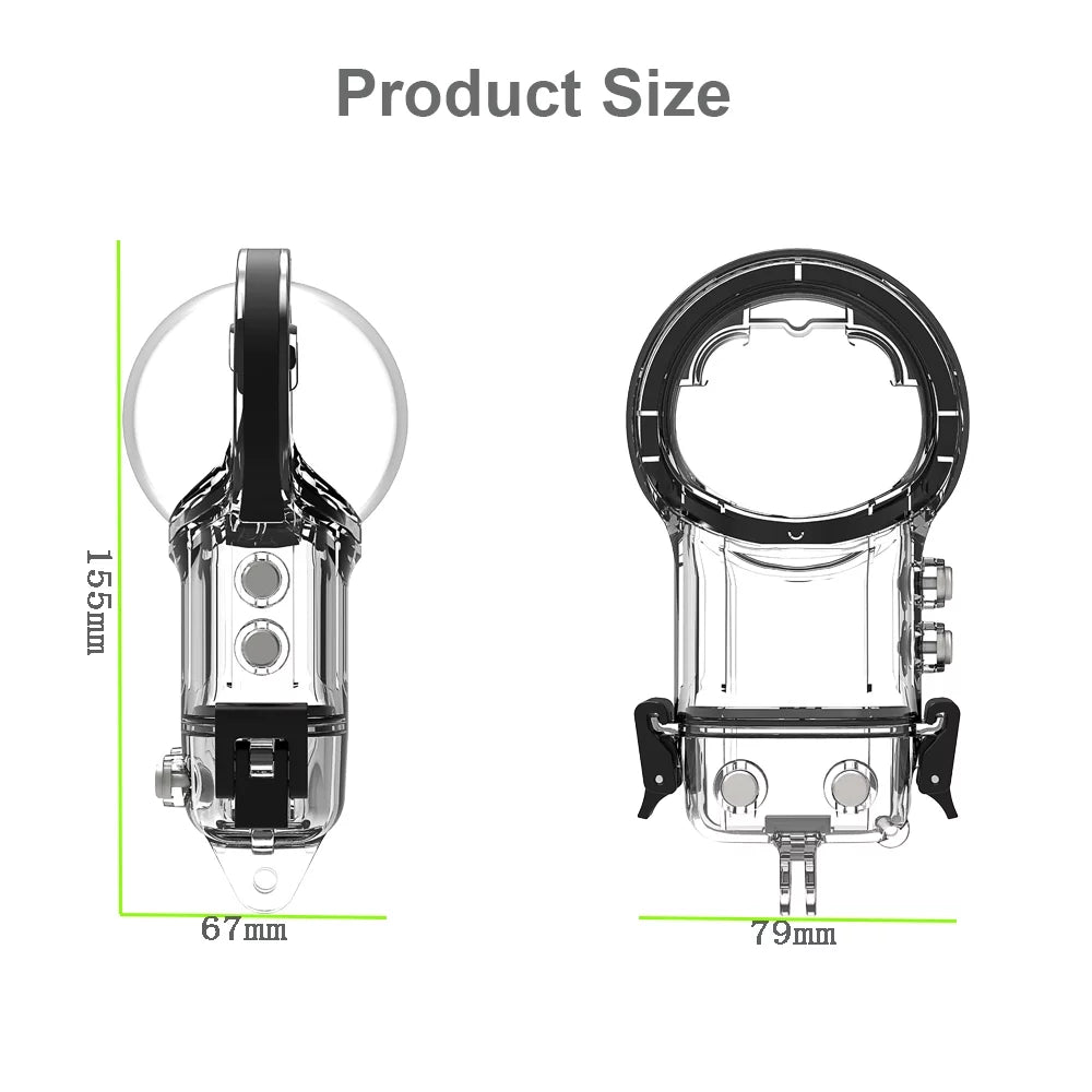 Waterproof X3 Lens for ametoys Cover 50M Diving Case Housing Underwater Replacement Accessories with Protective Case Silicone Panoramic Dive