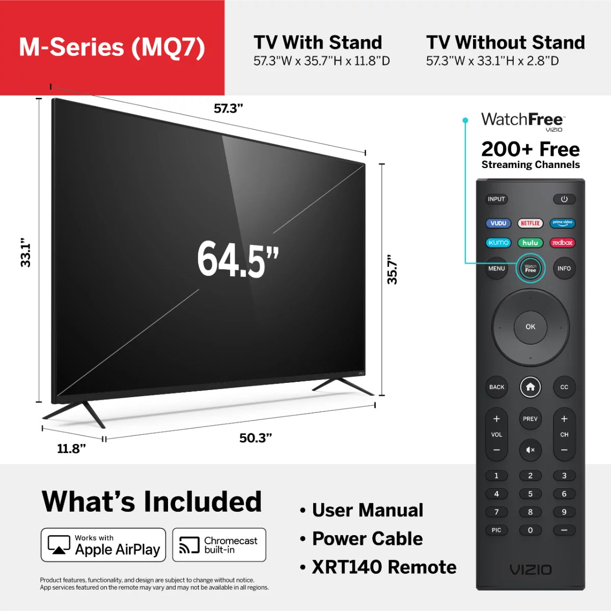 Class 65" M-Series HDR 4K Smartcast Quantum Smart M65Q7-H1 TV VIZIO UHD