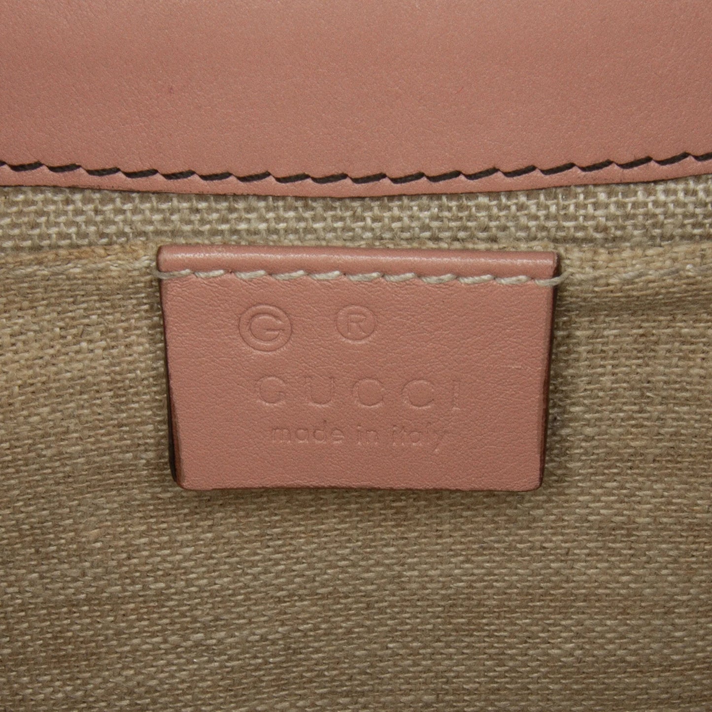 Pink Calf Leather Unisex Gucci Medium Microguccissima Bag Shoulder Emily Authenticated Pre-Owned (Good)