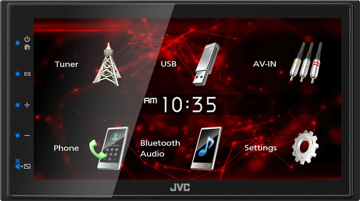 6.75" Bluetooth Camera Backup Android KW-M180BT USB + Mirroring DIN For Player Media 2 JVC CAM900