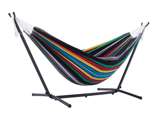 and Blue Hammock Hammock Collection Brazilian with Black 110” Striped The a Hamptons Style Steel