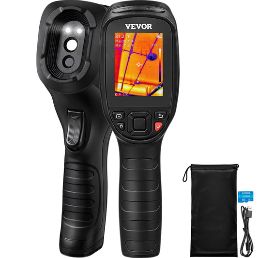 Refresh 20Hz VEVOR SD 16G Temperature Rate Imaging Pixels), -4℉~662℉ (43200 Thermal and Battery Li-ion Camera 240x180 Resolution Camera, Built-in Rechargeable IR with Infrared Range, Card,