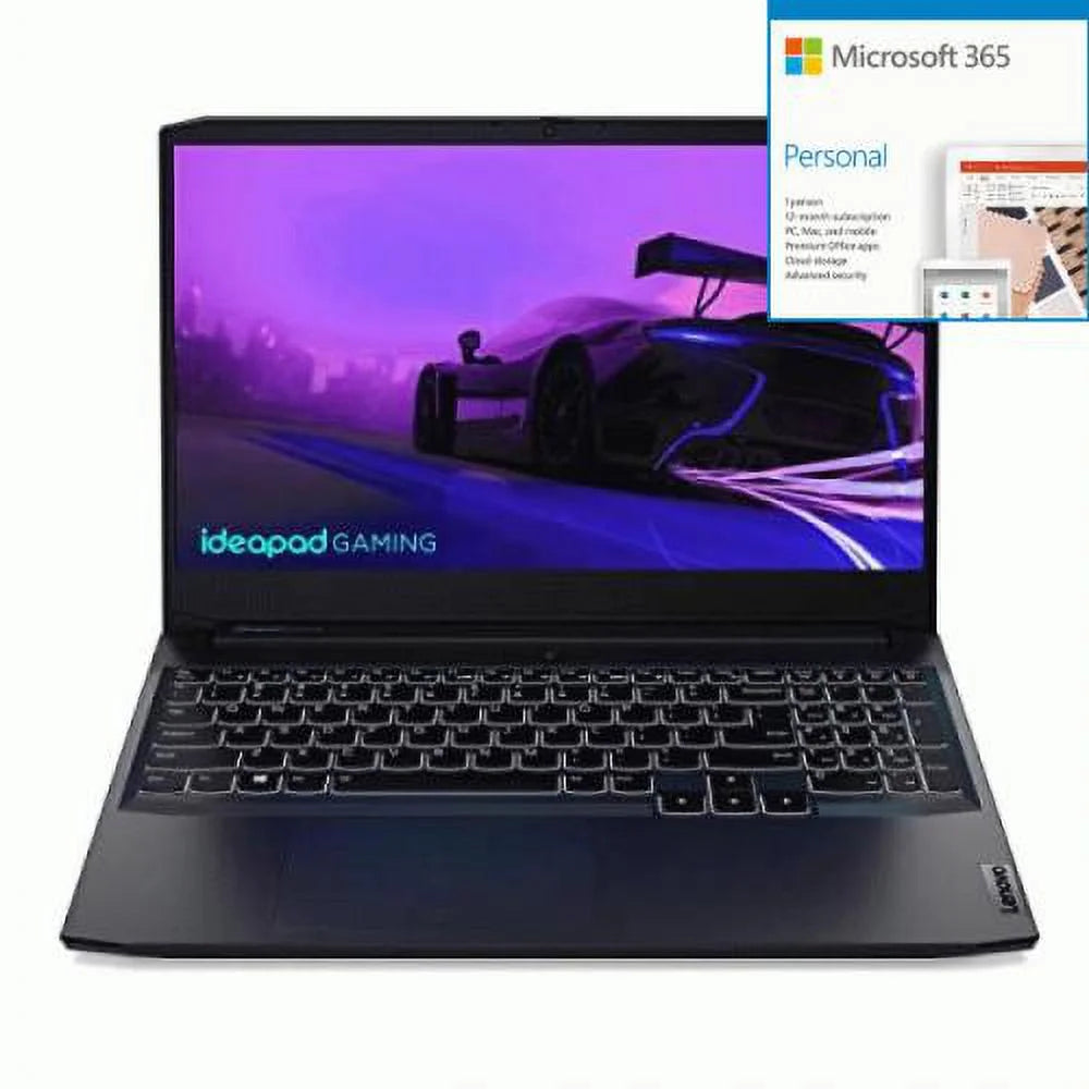 15.6" 365 3 Gaming Bundle + 15ITH06 IdeaPad Gaming 82K100LVUS Note Microsoft Lenovo