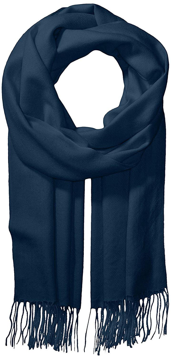 Size One Fiorentina La Navy, Women's Scarf, Twill Soft Cashmere