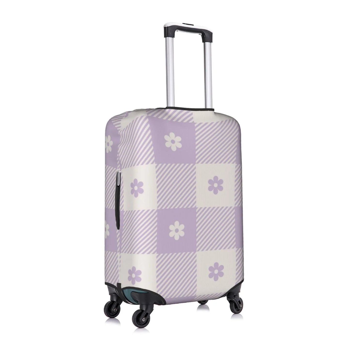 Suitcase Luggage Purple Suitcase Protector- Buffalo Plaid Floral Kll Cover Cover