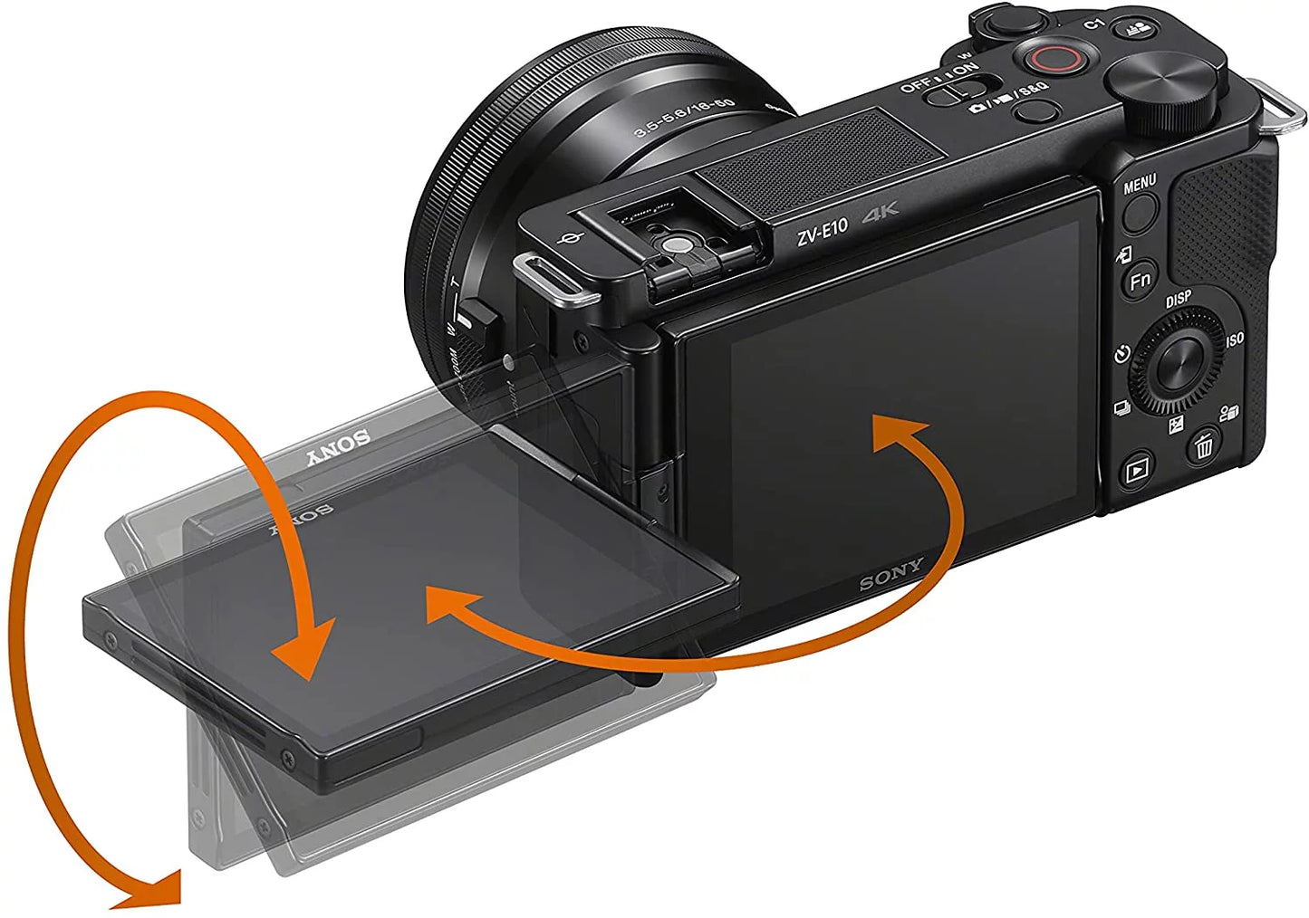 ZV-E10L Mirrorless Sony 0.63", Alpha 1.97", with 24.2 Megapixel Black Camera Lens,