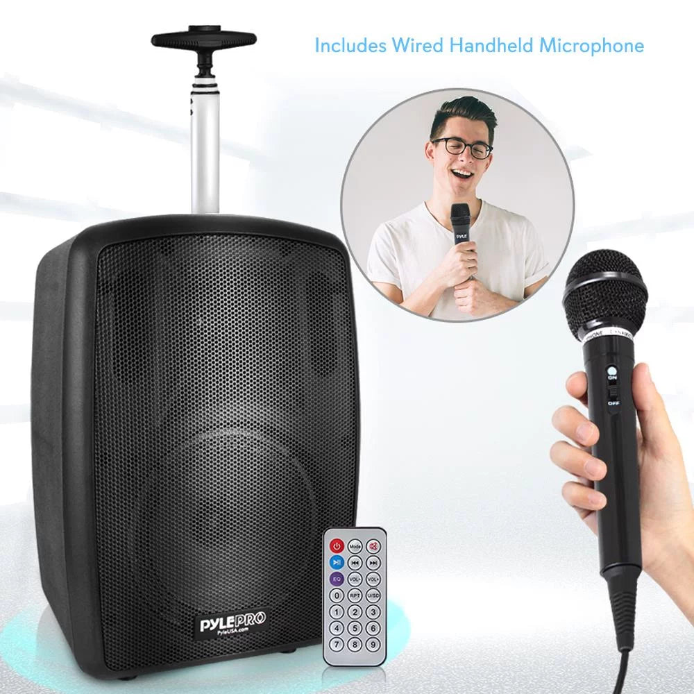 Wireless Rechargeable System Speaker - Pyle Powered Bluetooth Portable PA Compatible Battery 360W