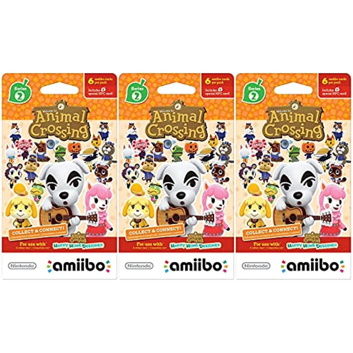 Cards - U Pack Amiibo Nintendo 3 Series 2 Crossing Of Wii Animal Set