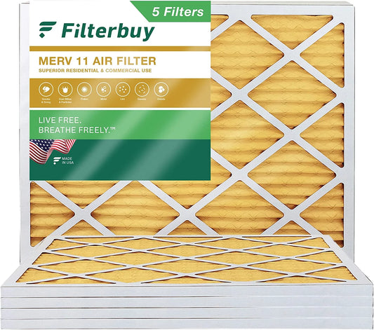 11 Filters Pleated Furnace AC HVAC (5-Pack) MERV Filterbuy 20x23x1 Air