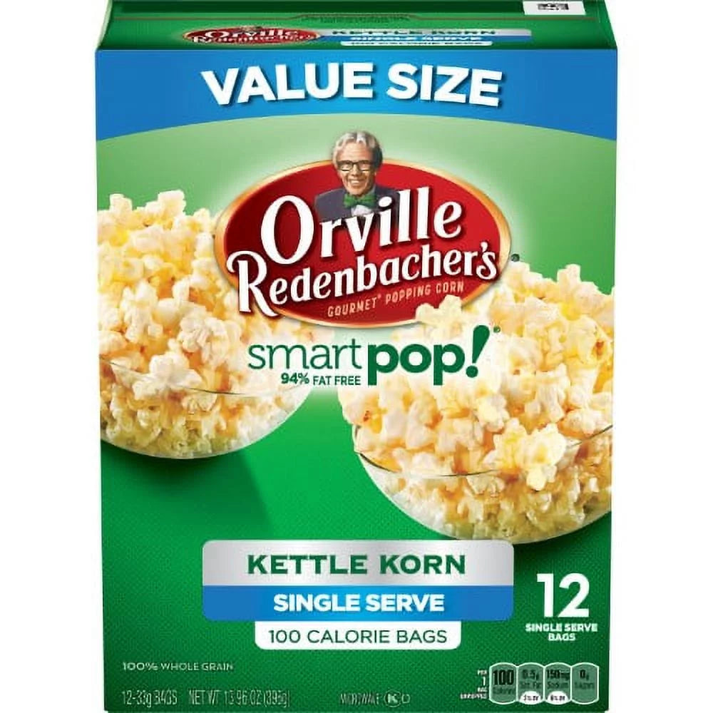 Redenbacher's Corn Microwave 1.16 SmartPop! Oz, 12 of Ct Popcorn, Orville (Pack Bags, Mini 3) Kettle