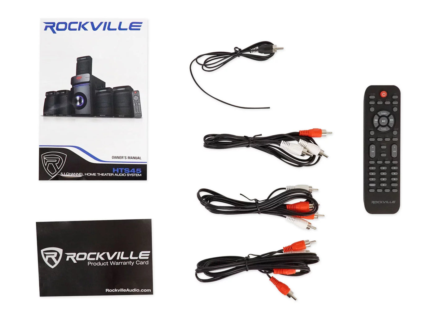 VHF System Theater/Karaoke Home Wireless Mics w/5.25" Machine Sub+(2) Rockville