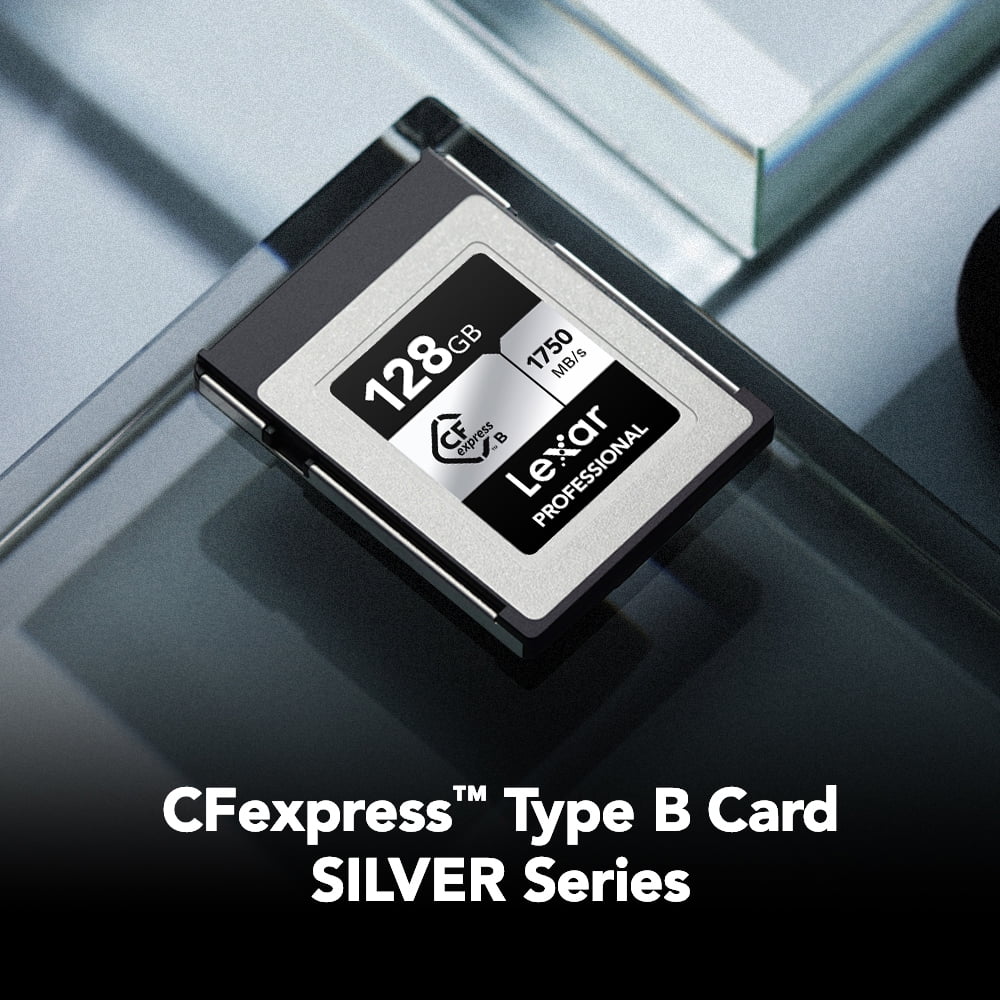 128GB 2 LRW 3.2 with 1667x B/SD Bundle Gen Type SDXC Memory Card and 128GB Type Memory B CFexpress Series Card LCXEXSL128G-RNENG 520 SILVER Professional USB Card CFexpress Reader Lexar