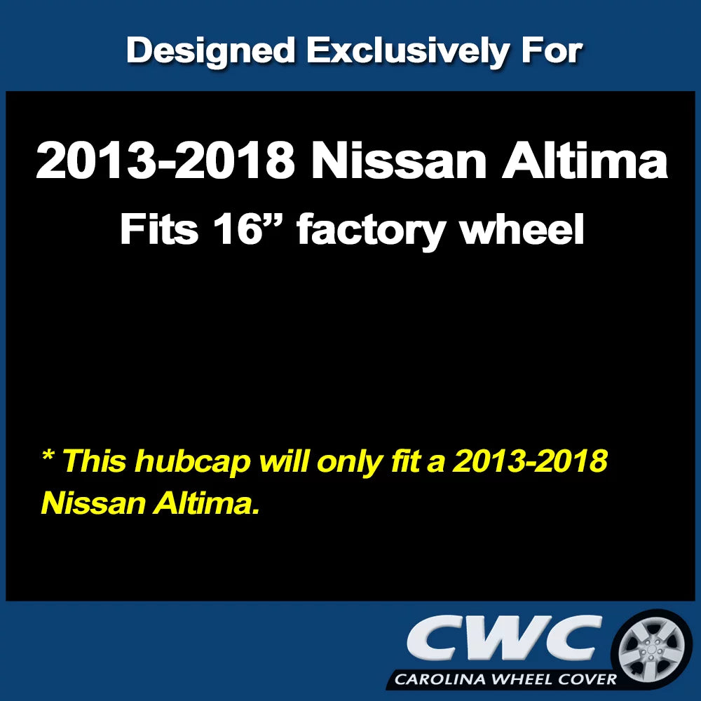 Cover - Nissan Hubcap Wheel Hubcap) 16-In. 2018 (SIngle 2013 Replica Replacement Premium for Altima CarolIna