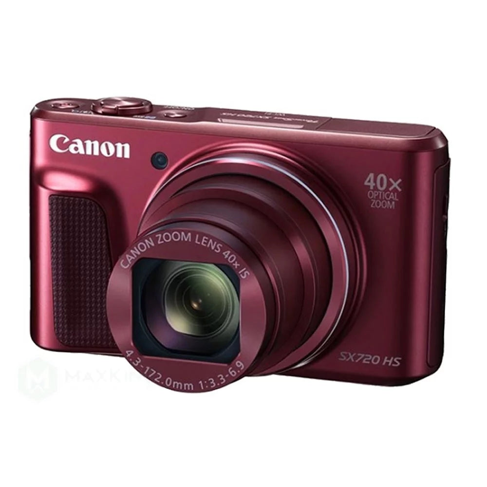 Camera NFC HS 40X SX720 and Zoom Wifi 1080p PowerShot Digital Red Canon Shoot 20.3MP Built-In / Point Full HD