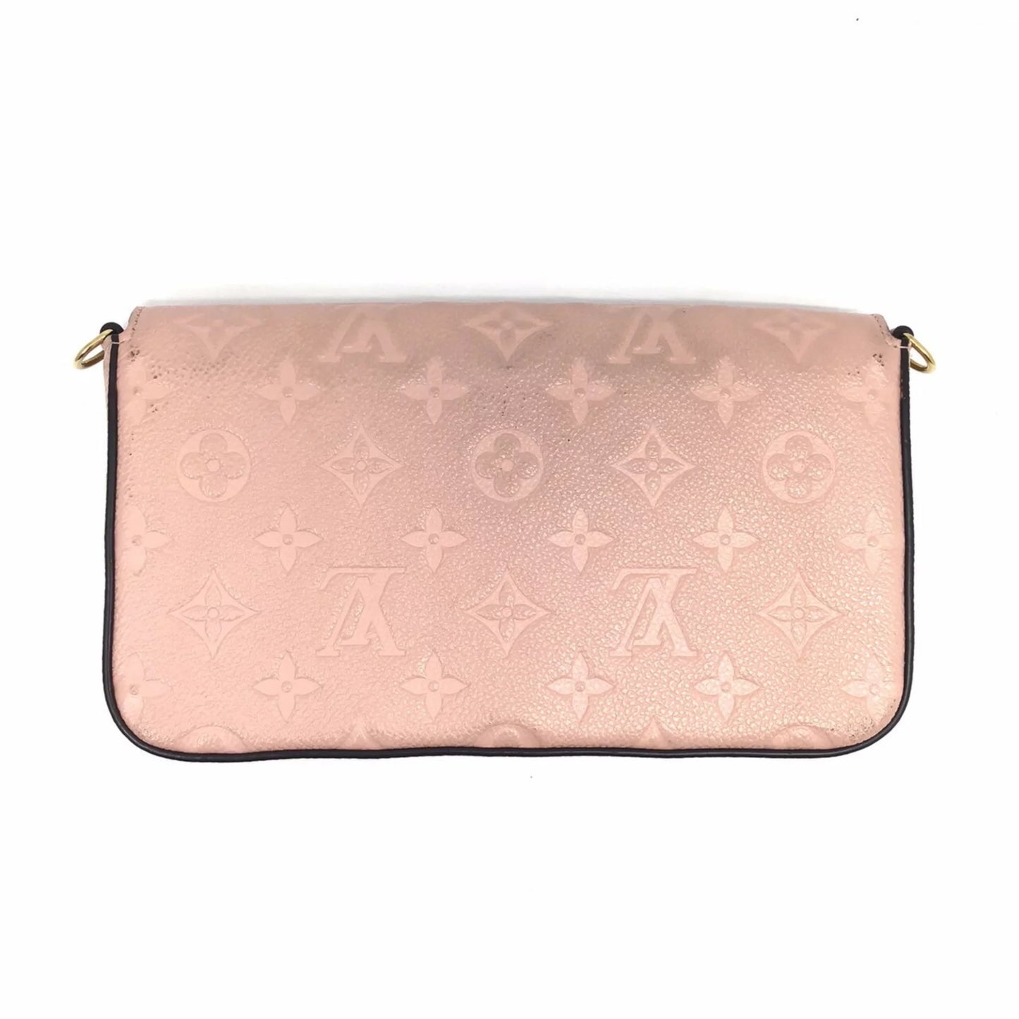 Monogram Wallet Pochette M67856 G Bag Pink VUITTON Louis Implant Vuitton Hardware Felicie Chain LOUIS Rose Gold Ballerine Women's (Fair) Pre-Owned