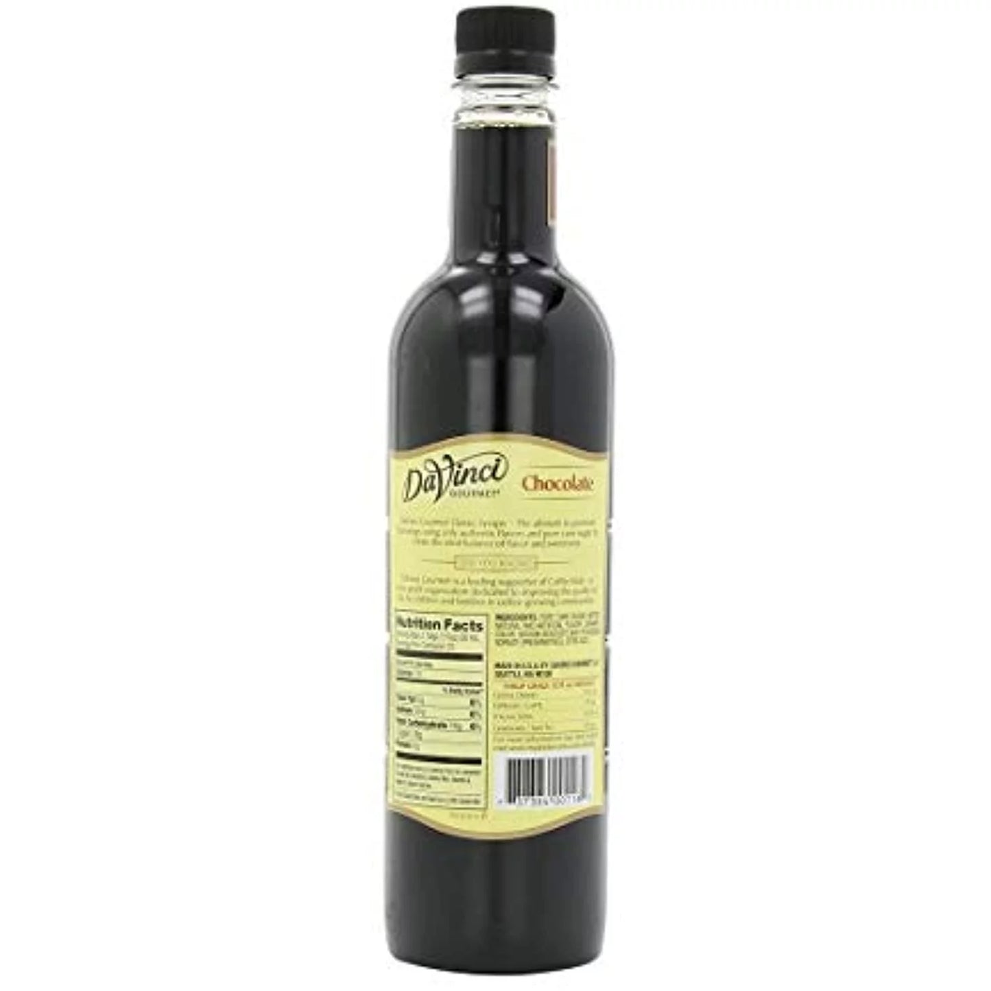 Chocolate Flavor Bottle Davinci - Syrup Gourmet Davinci Plastic 13306 Classic 750Ml