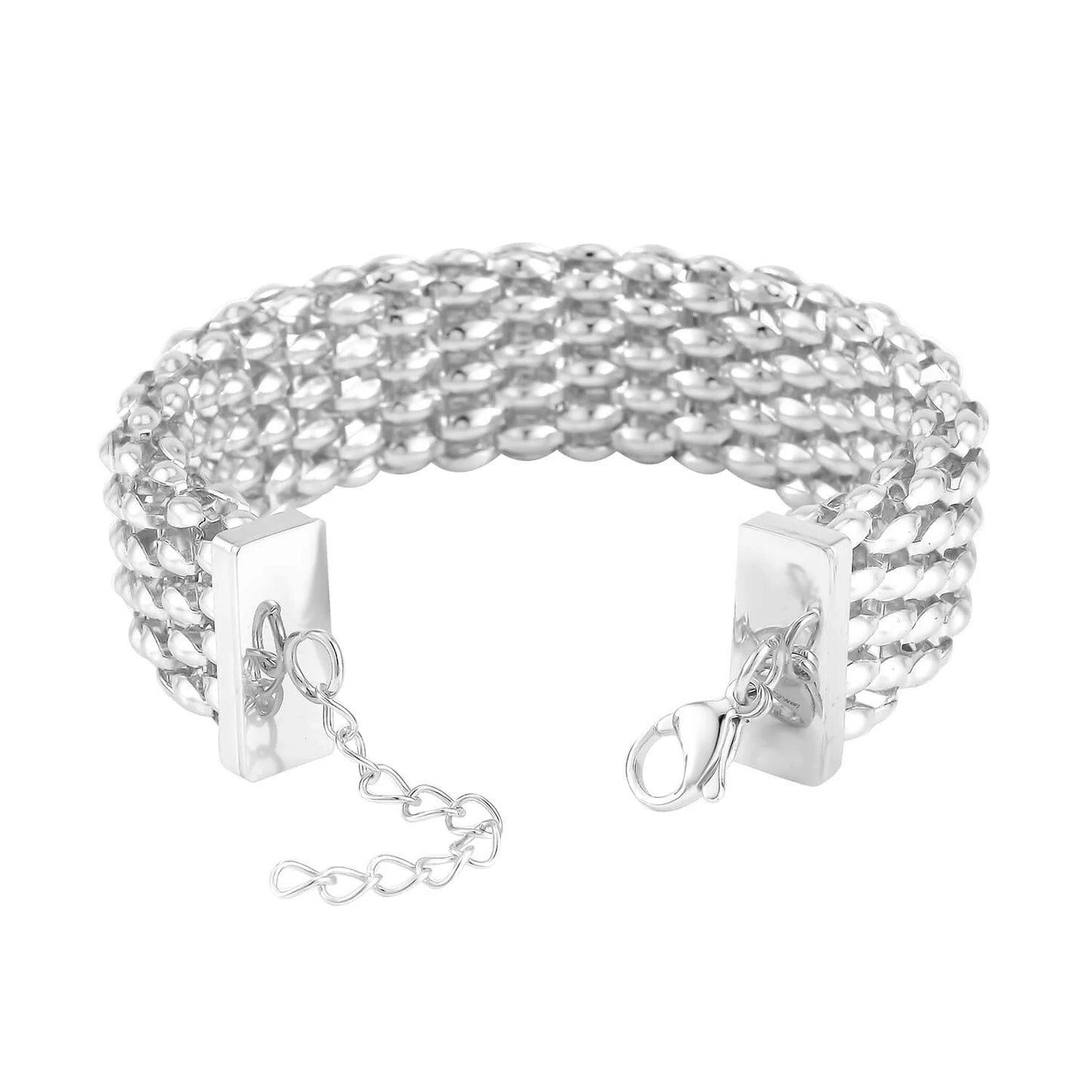 Mom Jewelry Mothers Birthday LC 7.5-9" Chain Steel for Day Women Mesh Shop Size Bracelet Gifts for Stainless