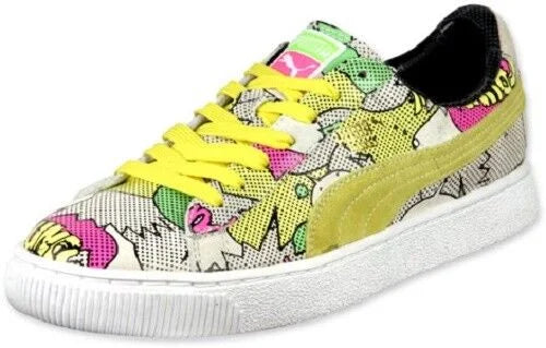 MULTI SHOES BASKET DOPE COMICS SIZE PUMA PRINT 10 SNEAKER 68 COLOR LOW MEN NEW