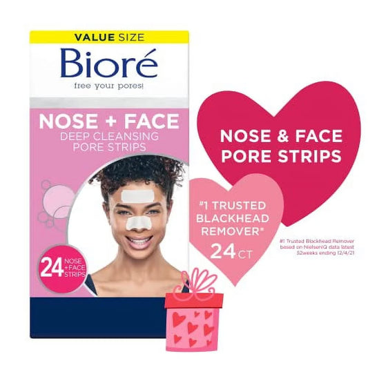 Strips, Strips Instant Unclogging, Use, Pore 24 12 Nose+Face, Forehead, Nose Blackhead With Count Remover Pore 12 Blackhead And Or Chin Non-Comedogenic Face + Oil-Free, Removal For