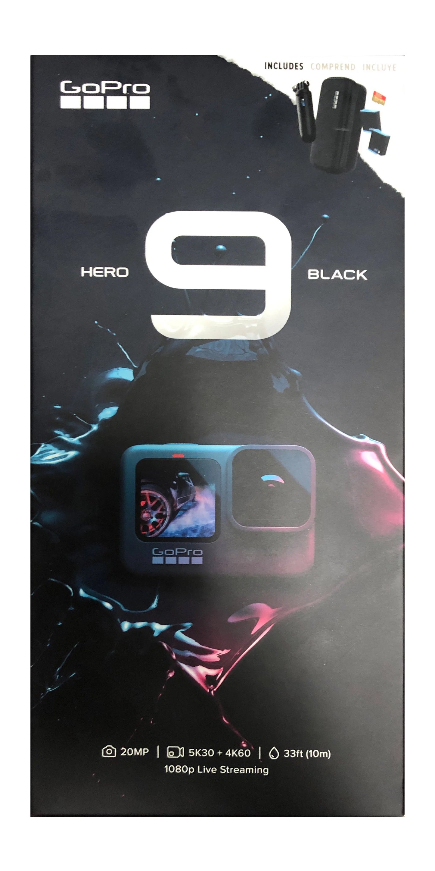 9 *Bundle* UHD Black Hero Accessories GoPro Action Camera HERO9 5K