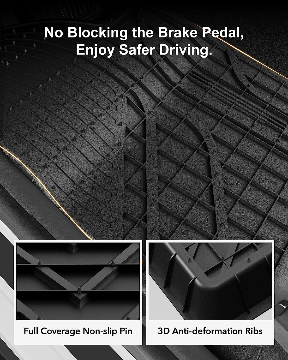 Mat Y & Y Model Mats 5-Seater Mats Storage Full Floor Model Car All-Weather and Tesla For for TPE for Mats Mats Fit Liner Tesla 3W and Black Cargo Floor Tesla Custom Trunk Set 2020-2023