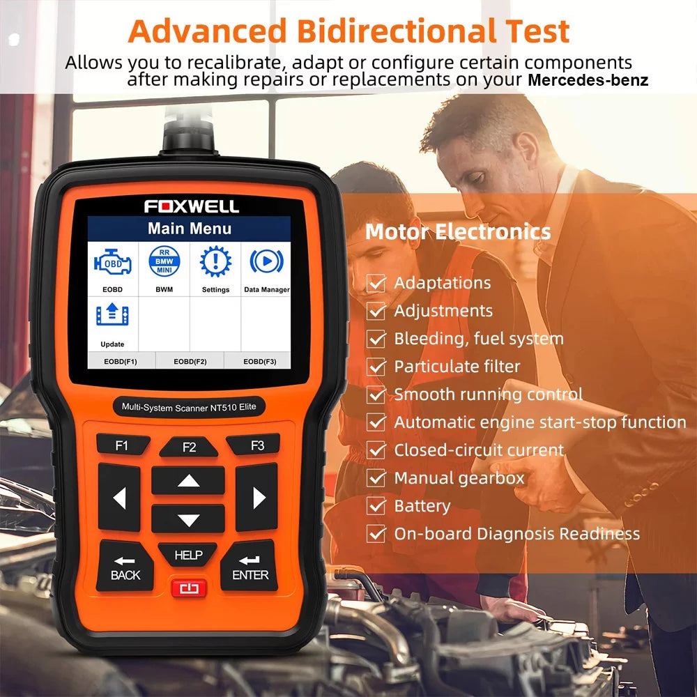 BRT All Auto DPF Bi-Directional OBD2 For SAS Mercedes-benz Car Test Pofessional Multi Reset Tool FOXWELL System Scanner Diagnostic