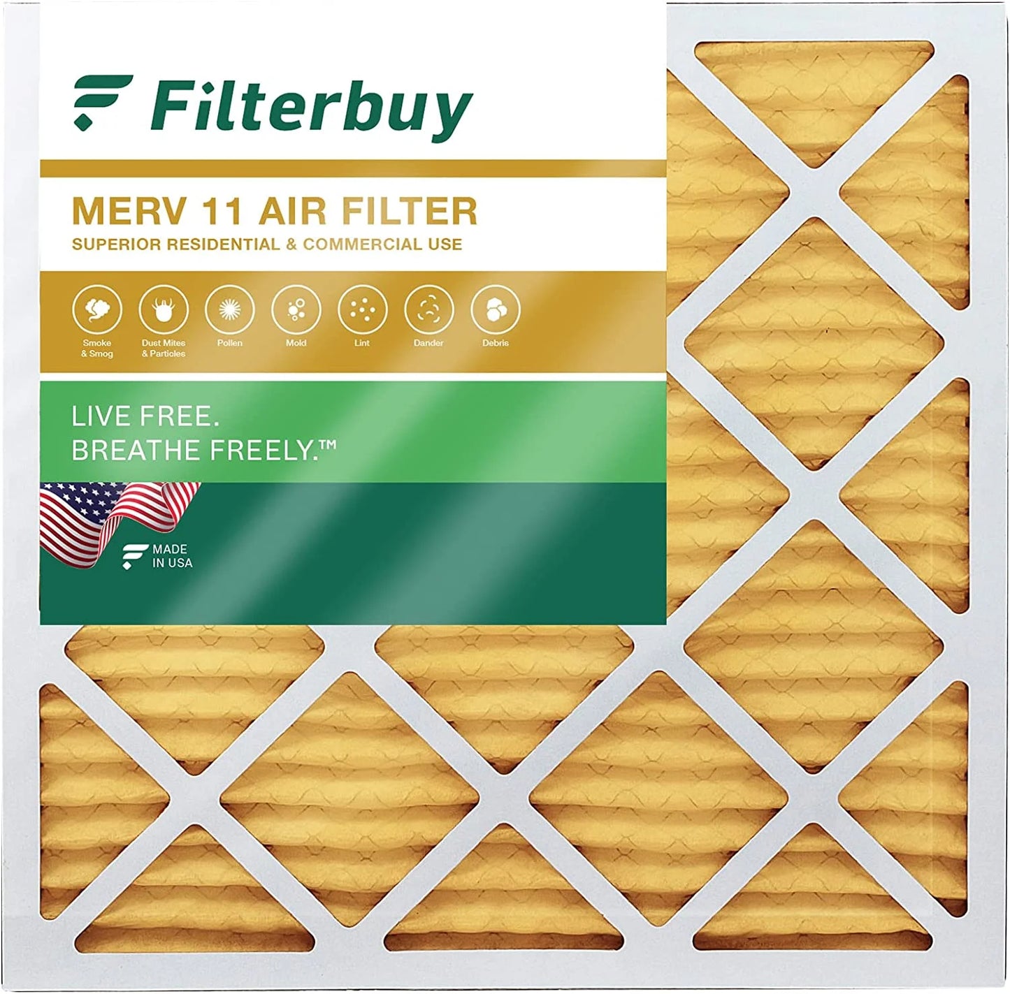 MERV Furnace 11 AC Filterbuy 25x25x1 HVAC Filters Air (1-Pack) Pleated