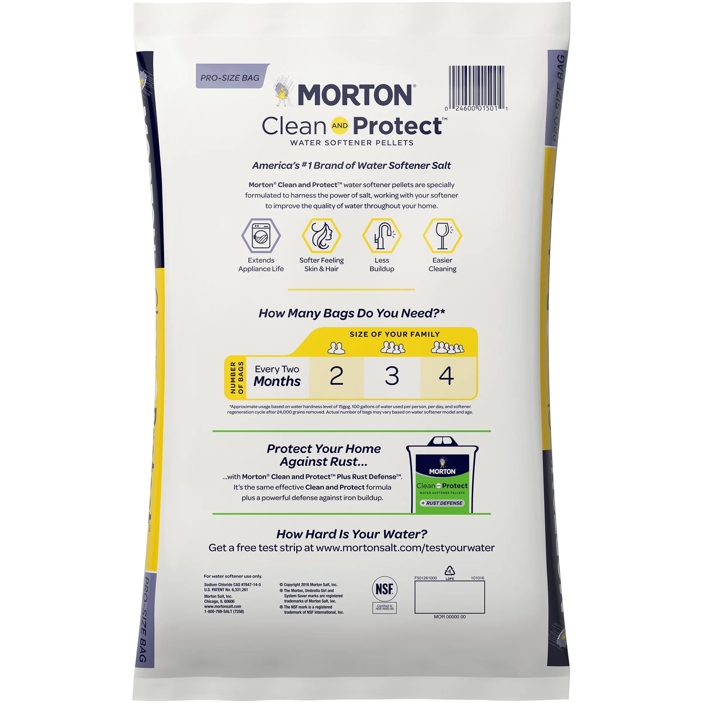 lb 50 Pellets and Morton® Bag Clean Protect™ Softener Water