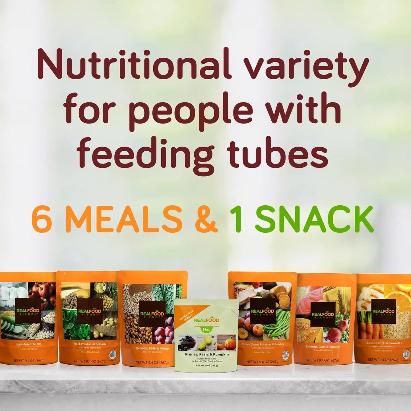 Real Pack Blends 9.4 of Oz Variety Tube Meals People Fed Food - Pouch - (Pack - 12) for