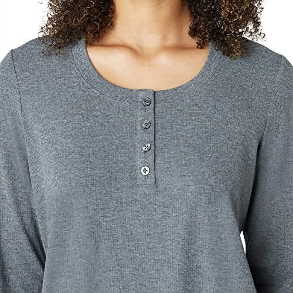 3-Piece Knit (Gray, Large) Bauer Set Pajama Waffle Eddie Women's