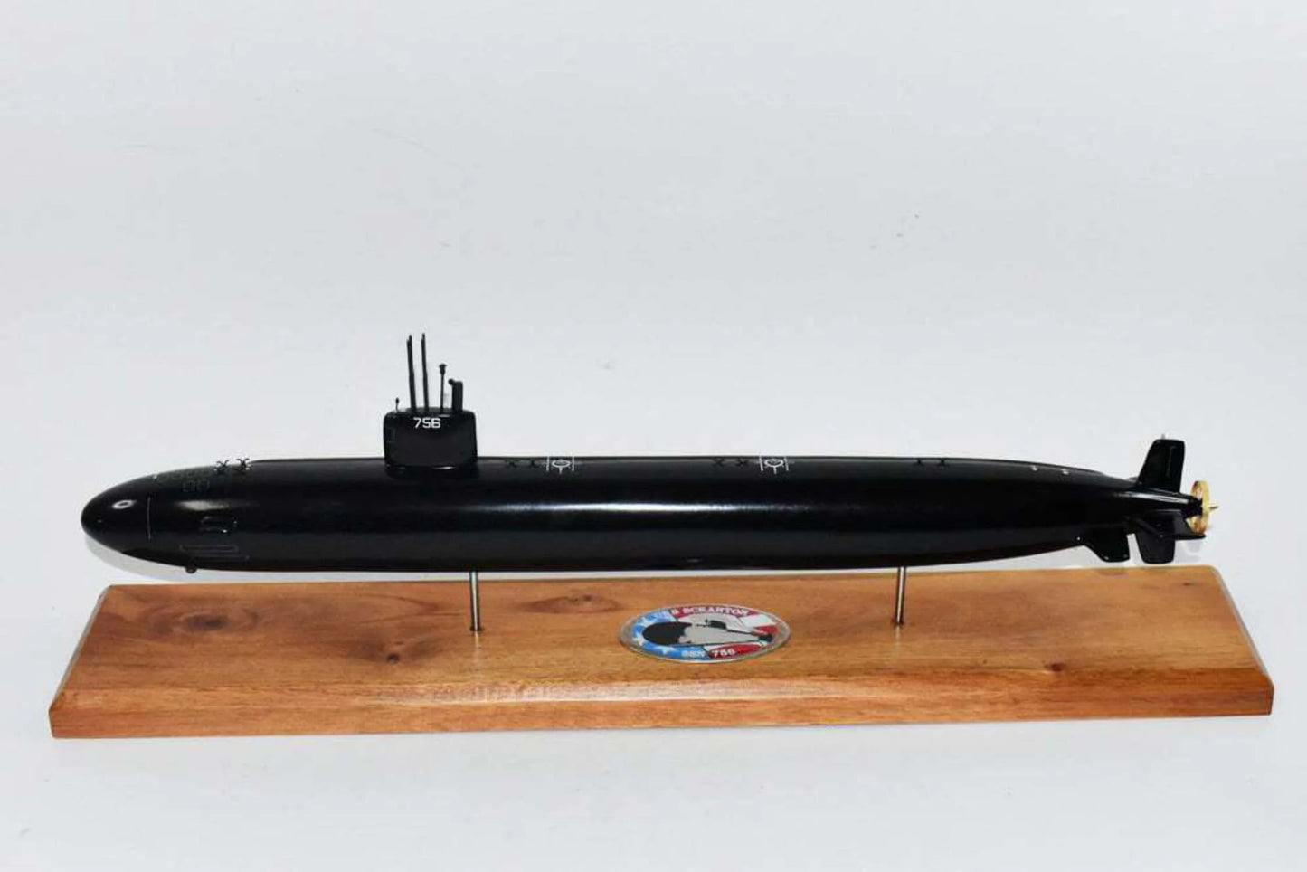 Scranton USS SSN-756 (Black Class inch,LA Hull) Model,Navy,Scale Model,Mahogany,20 Submarine